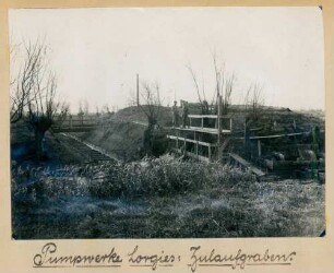 Foto des Zulaufgrabens der "Pumpwerke Lorgies" nördlich von La Bassée
