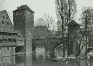 Nürnberg, Henkersteg, gedeckte Brücke