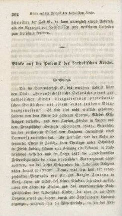 362-383 Blicke auf die Polemik der katholischen Kirche : Fortsetzung