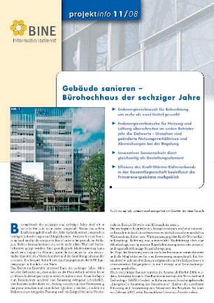 Gebäude sanieren - Bürohochhaus der sechziger Jahre.