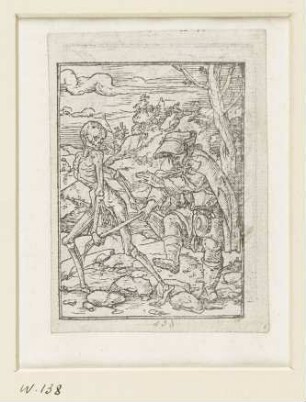 Blinder, aus: Symphorien Barbier, Les images de la mort, Lyon 1562, D 1 recto