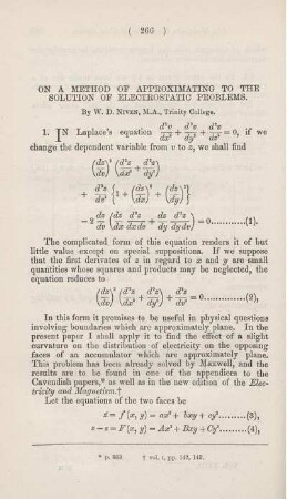 On a method of approximating to the solution of electrostatic problems.