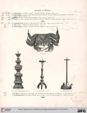 Arbeiten in Bronze (Nr. 31-72)