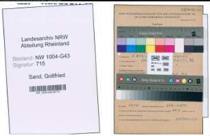Entnazifizierung Gottfried Van De Sand , geb. 01.04.1906 (Bergmann)