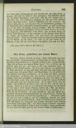 Ein Sohn, geschildert von seinem Vater