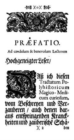 Præfatio. Ad candidum & benevolum Lectorem