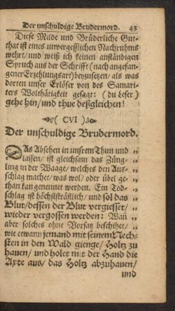 (CVI.) Der unschuldige Brudermord.