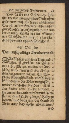 (CVI.) Der unschuldige Brudermord.