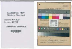 Entnazifizierung Stanislaus Wezesniak , geb. 31.10.1907 (Maurer)