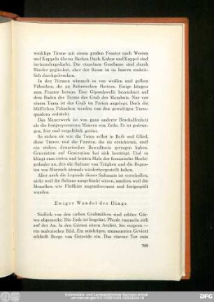 Ewiger Wandel der Dinge