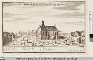 St. Johannes und das Grimmaische Tor in Leipzig