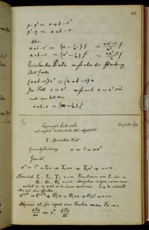 Lagrange's Lehrsatz auf möglich lichtvollste Art abgeleitet.