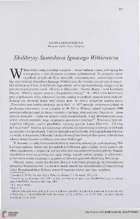 72: Ekslibrysy Stanisława Ignacego Witkiewicza