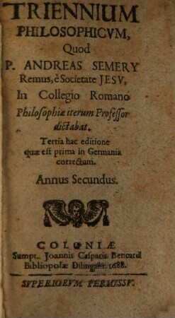 Triennium Philosophicum, 2