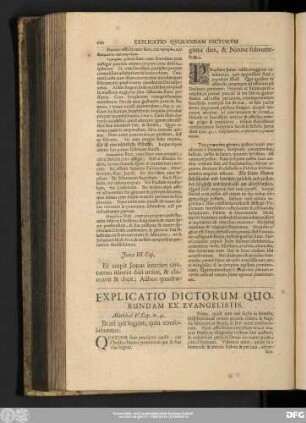 Explicatio Dictorum Quorundam Ex Evangelistis.
