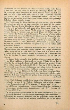 99-101 [Rezension] Thils, Gustave, Primauté pontificale et prérogatives épiscopales