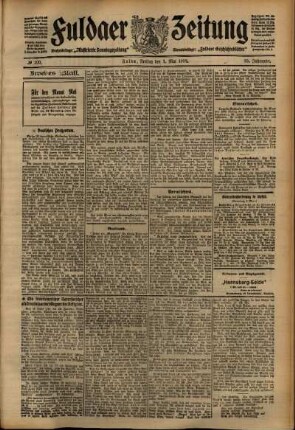 Zweite Ausgabe vom Freitag, den 01. Mai 1908.