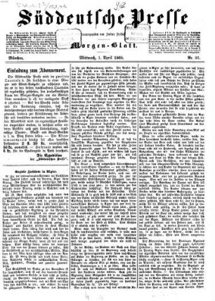 Süddeutsche Presse. 1868, 1868, 4 - 6