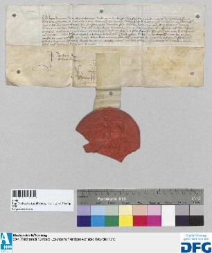 Herzog Philipp von Burgund bestätigt der Stadt Nürnberg den Empfang eines jährlich ihm zu leistenden Jus und garantiert dafür der Stadt den Weiterbestand der alten Handelsprivilegien.