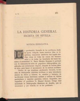 La historia general escrita de Sevilla