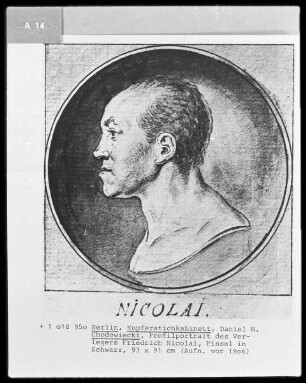 Profilbildnis des Verlegers Friedrich Nicolai