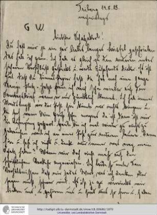 Brief vom 14.08.1908