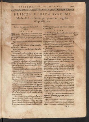 Primum Ethicae Systema Methodice traditum per praecepta, regulas & quaestiones.