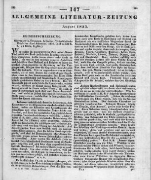 Schnaase, C.: Niederländische Briefe. Stuttgart, Tübingen: Cotta 1834