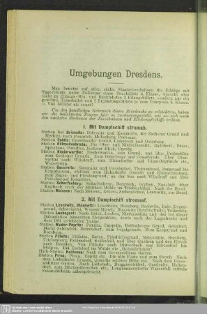Umgebungen Dresdens