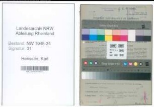 Entnazifizierung Karl Henssler , geb. 21.06.1903 (Ingenieur)