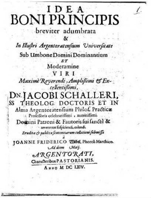 Idea boni principis breviter adumbrata