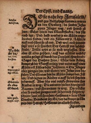 Episteln vnd Euangelien auff alle Sontage vnd Festtage Durchs Jar