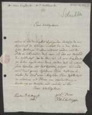 Brief von Joseph August Schultes an Johann Jacob Kohlhaas