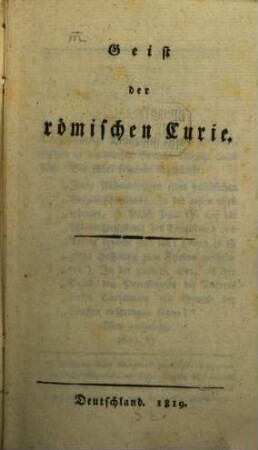 Geist der römischen Curie