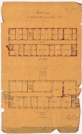 Rittergut Keibel, Klein Luckow: Grundriss 1.OG und 2.OG