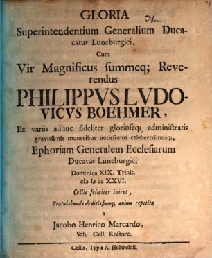 Gloria Superintendentium Generalium ducatus Luneburgici