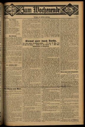 Zweite Ausgabe vom Sonntag, den 03. Mai 1931.