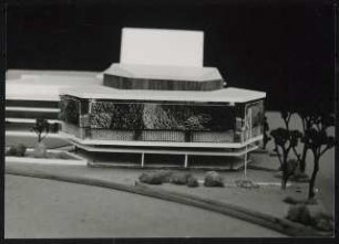 Stadttheater, Heilbronn: Modell, Haupteingang (Entwurf B)