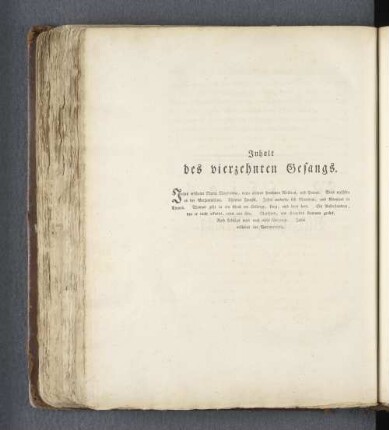 Inhalt des vierzehnten Gesangs.