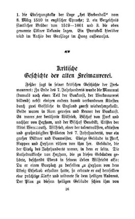 Kritische Geschichte der alten Freimaurerei