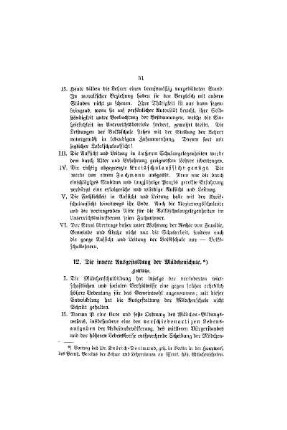 Die innere Ausgestaltung der Mädchenschule