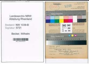 Entnazifizierung Wilhelm Becker , geb. 16.02.1898 (Dreher)