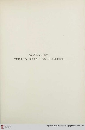 Chapter XV: The English Landscape Garden