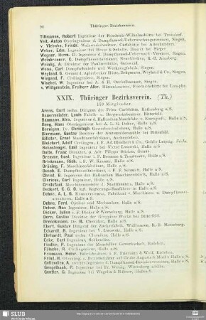 XXIX. Thüringer Bezirksverein.