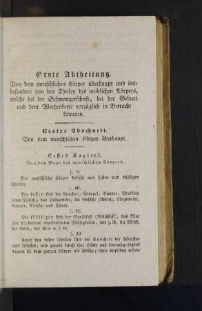 Erste Abtheilung. Von dem menschlichen Körper überhaupt ...