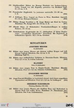 Miniaturen (Nr. 301-314)
