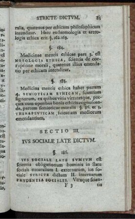 Sectio III. Jus Sociale Late Dictum.
