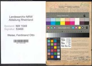 Entnazifizierung Ferdinand Otto Weise , geb. 27.02.1899 (Steuerberater)