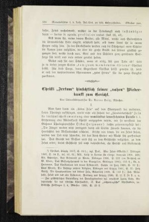 Christi "Irrtum" hinsichtlich seiner "nahen" Wiederkunft zum Gericht