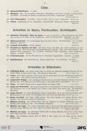 Arbeiten in Elfenbein (Nr. 460-474)